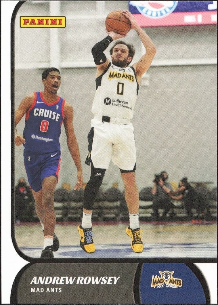 Andrew Rowsey 2021-22 Panini NBA G League #47 Basketball Trading Card - Front 2021-22 Panini NBA G League Andrew Rowsey #47 basketball trading card front