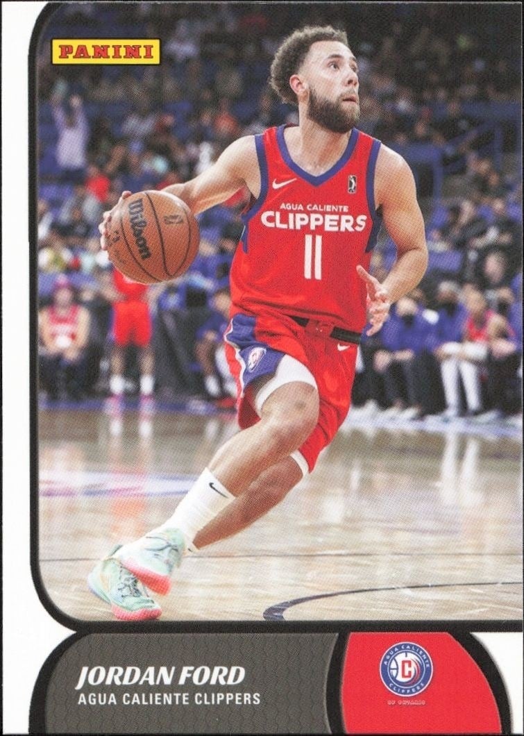 Jordan Ford 2021-22 Panini NBA G League #3 Basketball Trading Card - Front 2021-22 Panini NBA G League Jordan Ford #3 basketball trading card front