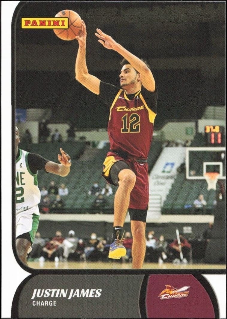 Justin James 2021-22 Panini NBA G League #27 Basketball Trading Card - Front 2021-22 Panini NBA G League Justin James #27 basketball trading card front