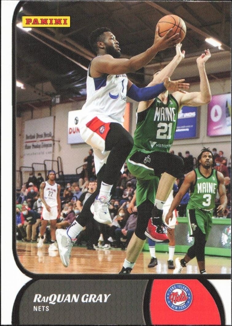 Raiquan Gray 2021-22 Panini NBA G League #81 Basketball Trading Card - Front 2021-22 Panini NBA G League Raiquan Gray #81 basketball trading card front