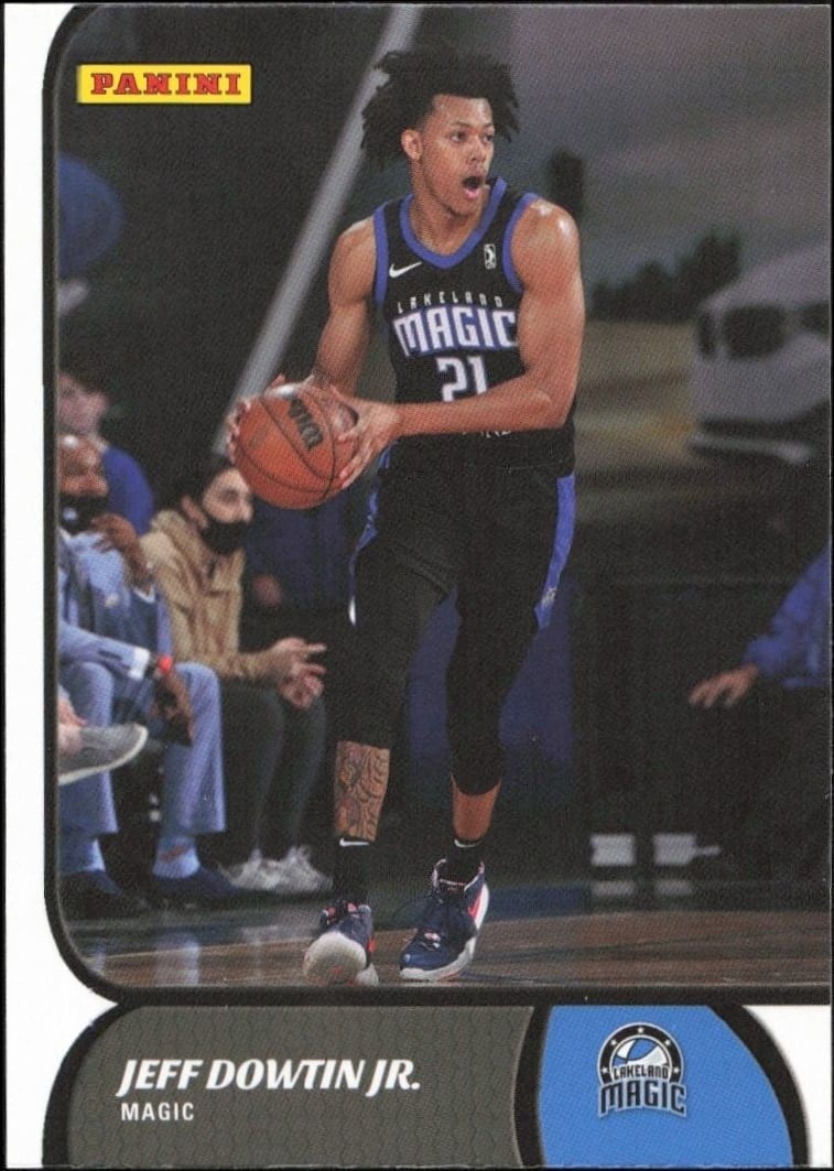Jeff Dowtin Jr. 2021-22 Panini NBA G League #74 Basketball Trading Card - Front 2021-22 Panini NBA G League Jeff Dowtin Jr. #74 basketball trading card front