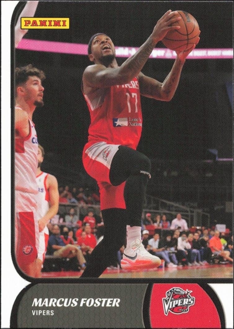 Marcus Foster 2021-22 Panini NBA G League #115 Basketball Trading Card - Front 2021-22 Panini NBA G League Marcus Foster #115 basketball trading card front