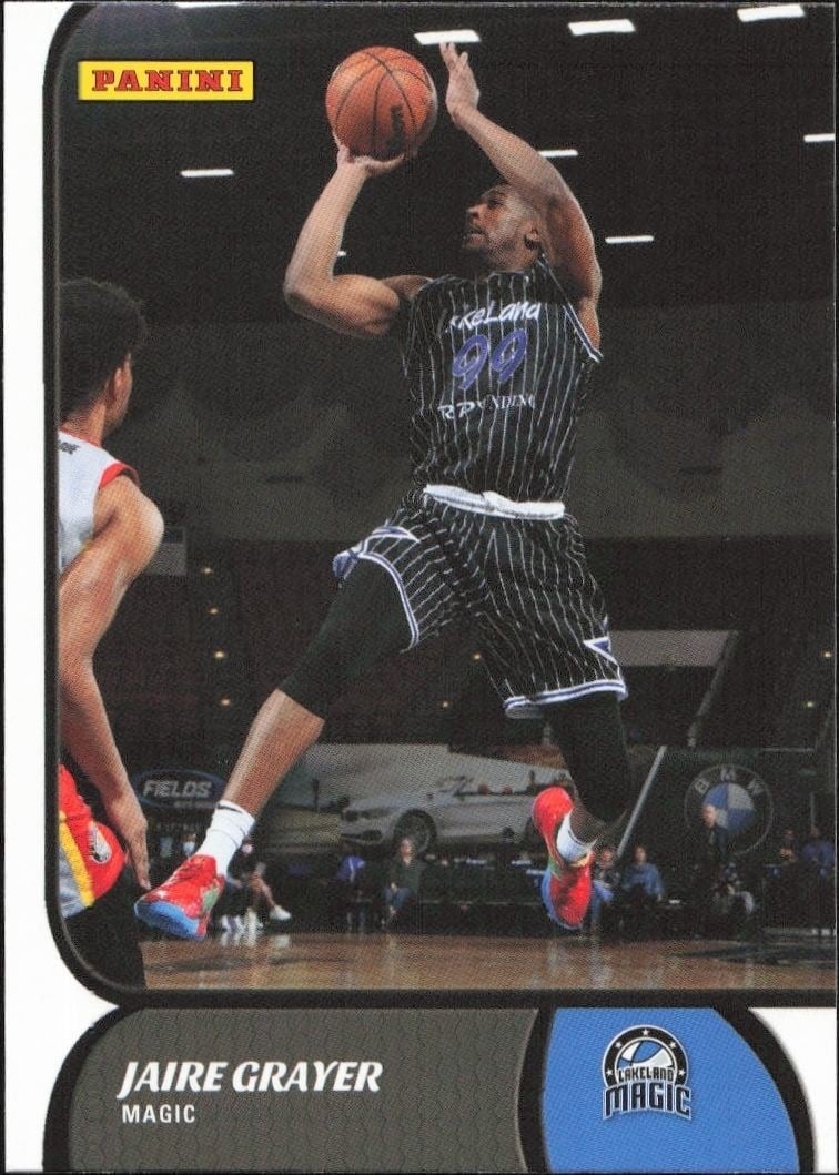 Jaire Grayer 2021-22 Panini NBA G League #72 Basketball Trading Card - Front 2021-22 Panini NBA G League Jaire Grayer #72 basketball trading card front