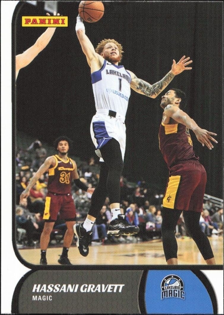 Hassani Gravett 2021-22 Panini NBA G League #71 Basketball Trading Card - Front 2021-22 Panini NBA G League Hassani Gravett #71 basketball trading card front