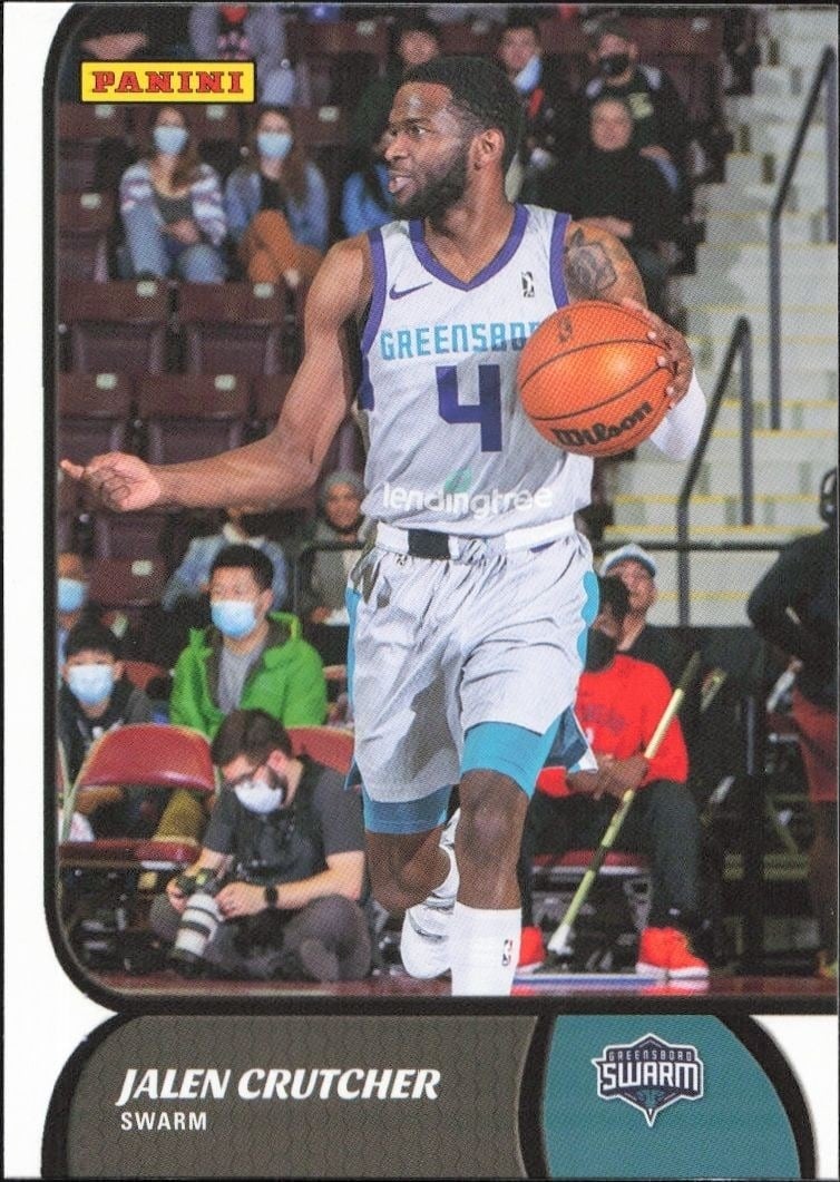 Jalen Crutcher 2021-22 Panini NBA G League #62 Basketball Trading Card - Front 2021-22 Panini NBA G League Jalen Crutcher #62 basketball trading card front