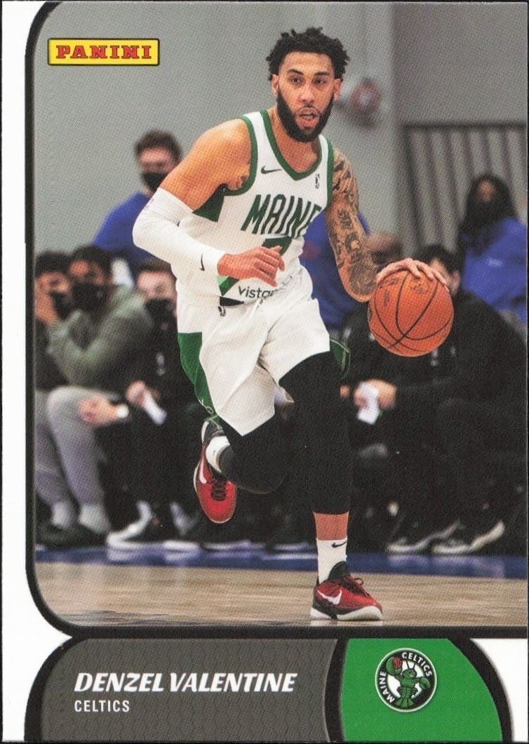 Denzel Valentine 2021-22 Panini NBA G League #85 Basketball Trading Card - Front 2021-22 Panini NBA G League Denzel Valentine #85 basketball trading card front
