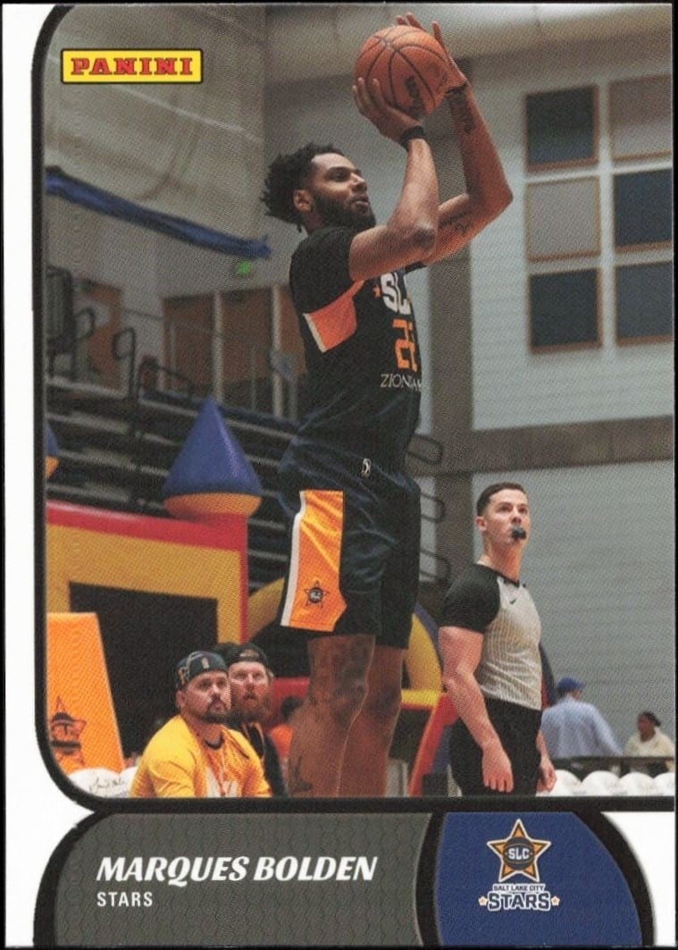 Marques Bolden 2021-22 Panini NBA G League #121 Basketball Trading Card - Front 2021-22 Panini NBA G League Marques Bolden #121 basketball trading card front