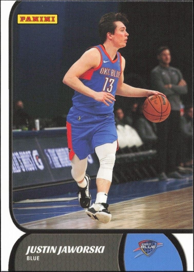 Justin Jaworski 2021-22 Panini NBA G League #104 Basketball Trading Card - Front 2021-22 Panini NBA G League Justin Jaworski #104 basketball trading card front