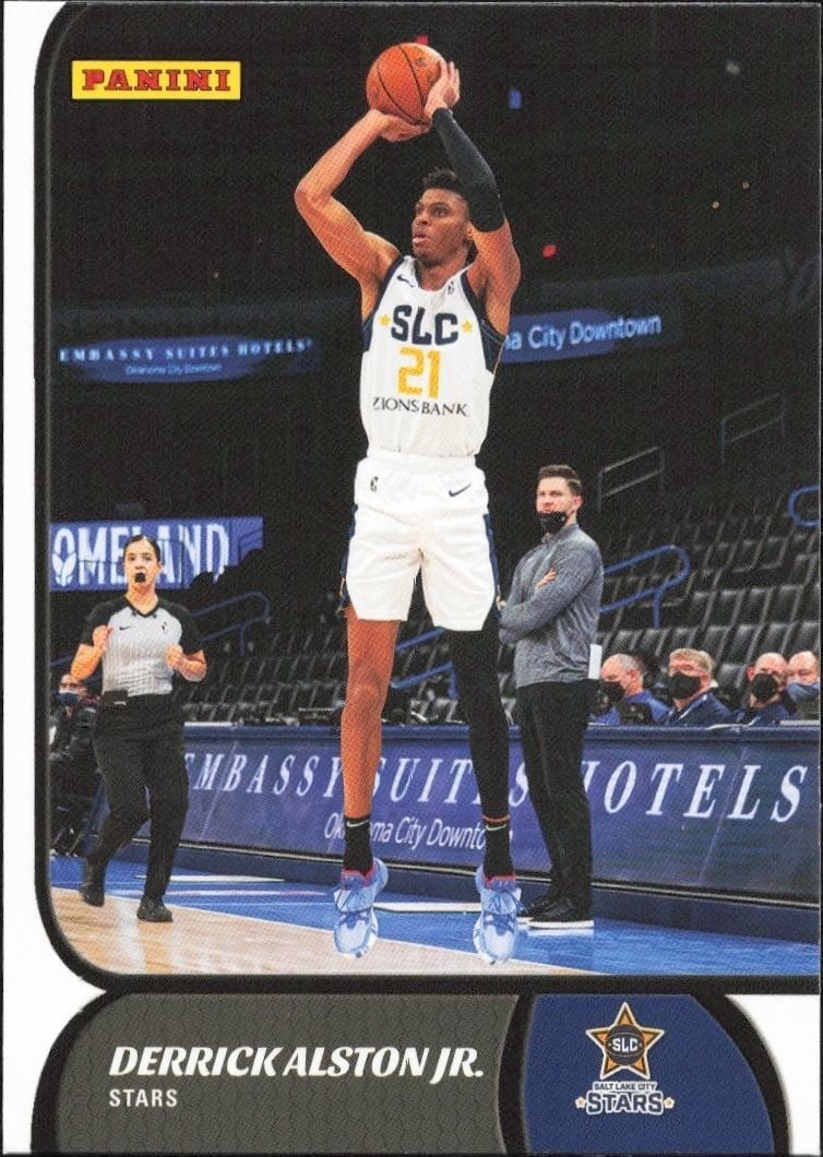 Derrick Alston Jr. 2021-22 Panini NBA G League #119 Basketball Trading Card - Front 2021-22 Panini NBA G League Derrick Alston Jr. #119 basketball trading card front