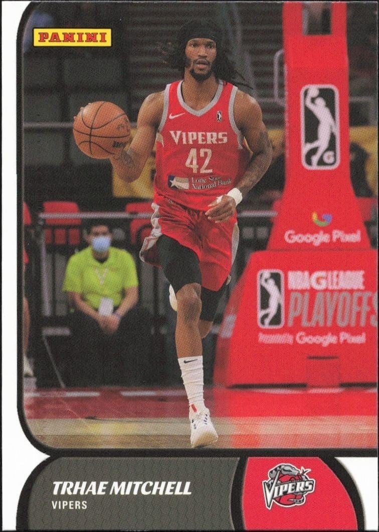 Trhae Mitchell 2021-22 Panini NBA G League #117 Basketball Trading Card - Front 2021-22 Panini NBA G League Trhae Mitchell #117 basketball trading card front