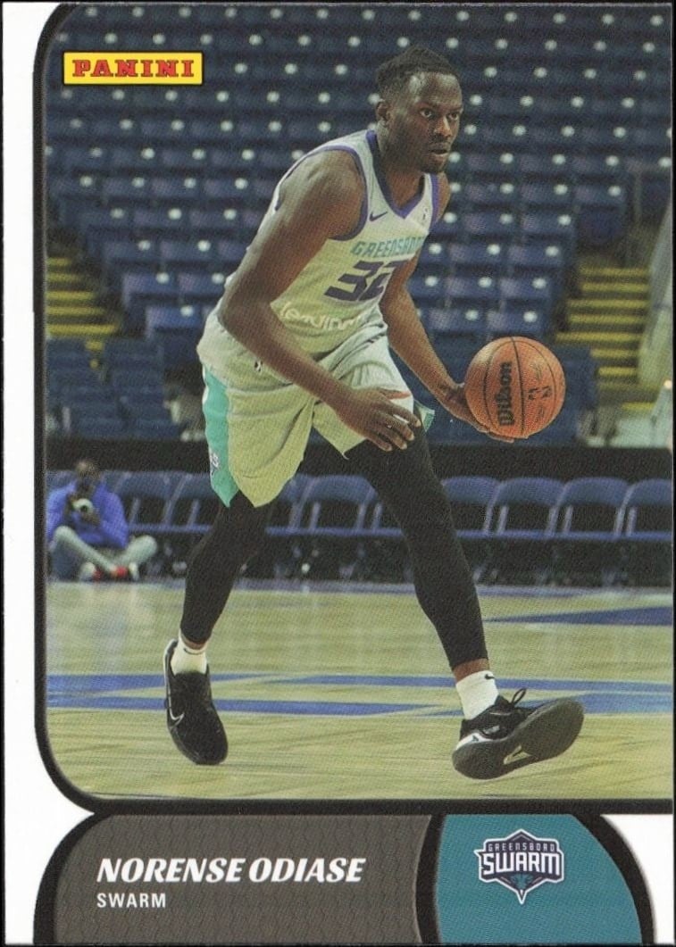 Norense Odiase 2021-22 Panini NBA G League #65 Basketball Trading Card - Front 2021-22 Panini NBA G League Norense Odiase #65 basketball trading card front