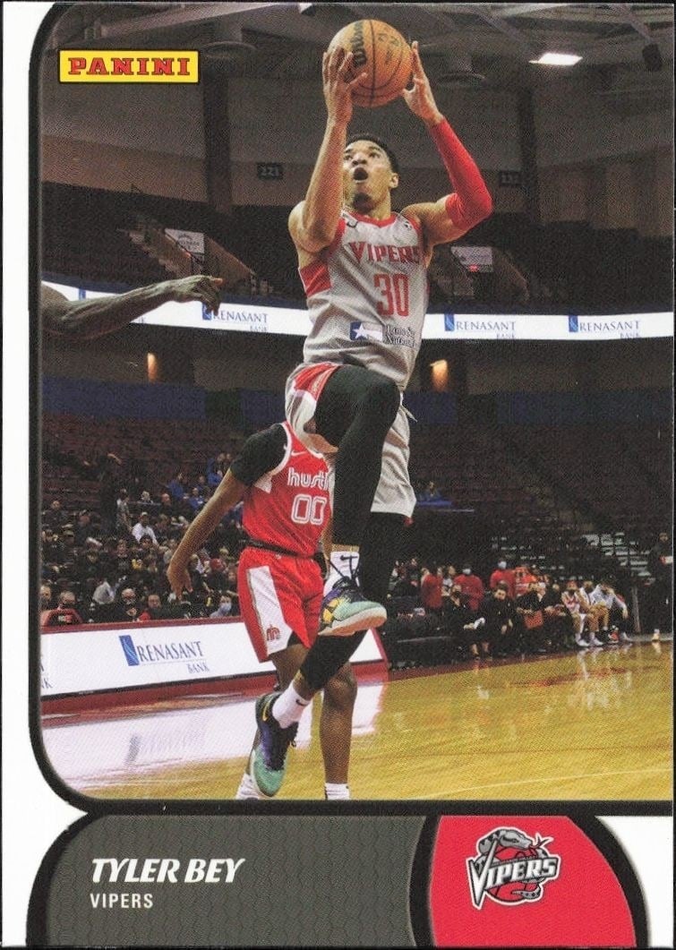 Tyler Bey 2021-22 Panini NBA G League #118 Basketball Trading Card - Front 2021-22 Panini NBA G League Tyler Bey #118 basketball trading card front
