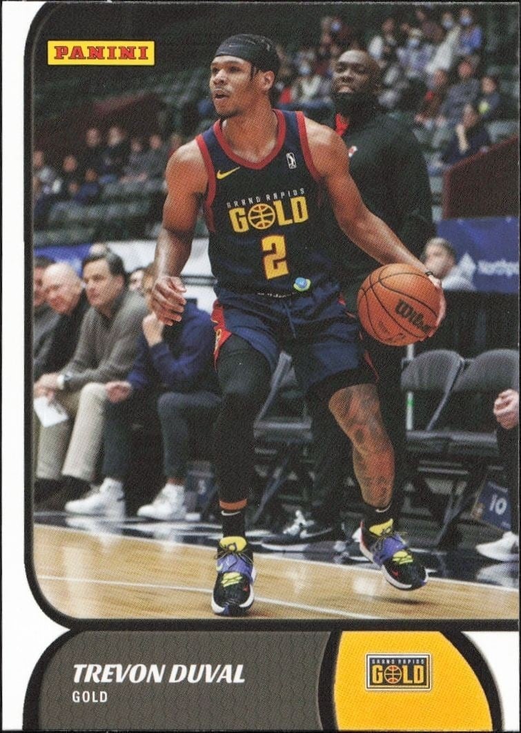 Trevon Duval 2021-22 Panini NBA G League #58 Basketball Trading Card - Front 2021-22 Panini NBA G League Trevon Duval #58 basketball trading card front
