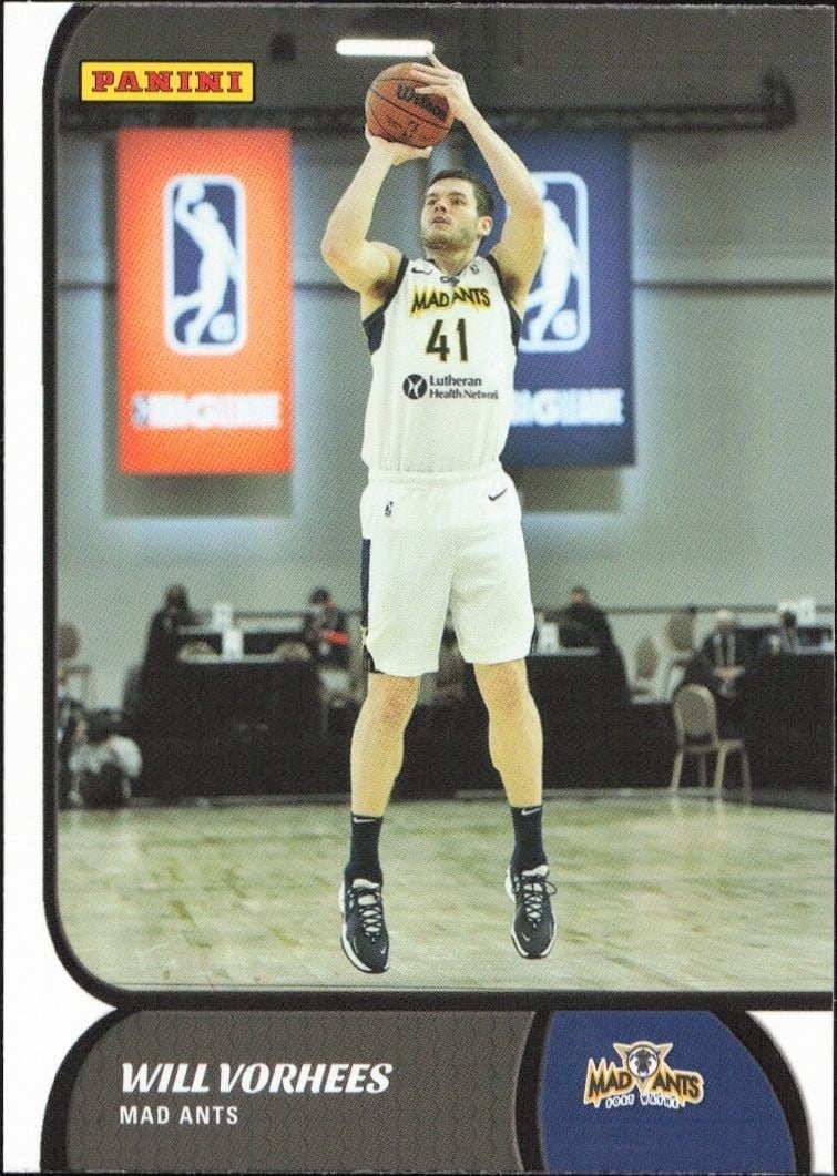 Will Vorhees 2021-22 Panini NBA G League #52 Basketball Trading Card - Front 2021-22 Panini NBA G League Will Vorhees #52 basketball trading card front