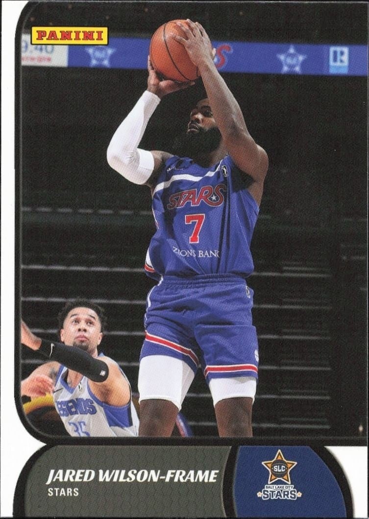 Jared Wilson-Frame 2021-22 Panini NBA G League #120 Basketball Trading Card - Front 2021-22 Panini NBA G League Jared Wilson-Frame #120 basketball trading card front