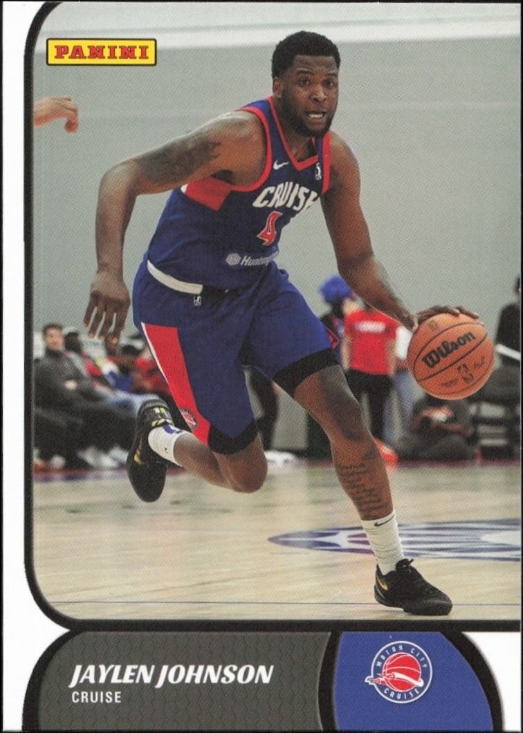 Jaylen Johnson 2021-22 Panini NBA G League #100 Basketball Trading Card - Front 2021-22 Panini NBA G League Jaylen Johnson #100 basketball trading card front