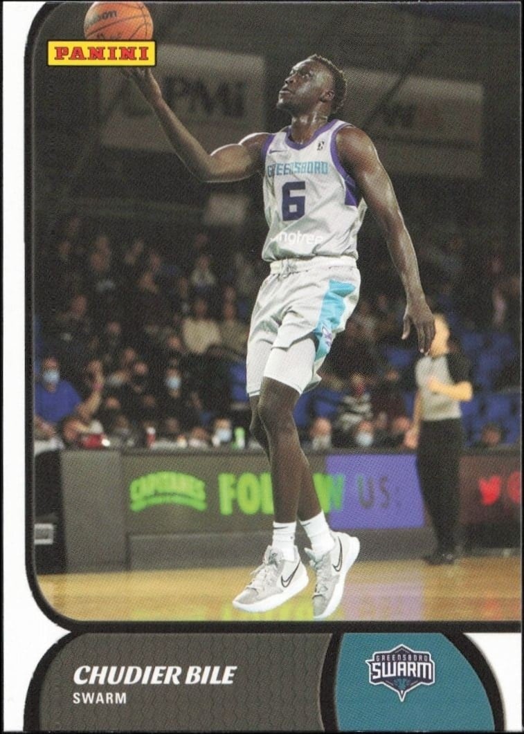 Chudier Bile 2021-22 Panini NBA G League #59 Basketball Trading Card - Front 2021-22 Panini NBA G League Chudier Bile #59 basketball trading card front