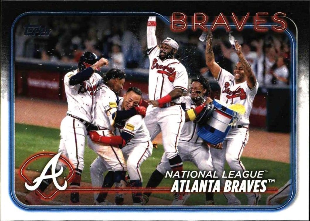 Atlanta Braves 2024 Topps #154 Baseball Trading Card - Front 2024 Topps Atlanta Braves #154 baseball trading card front