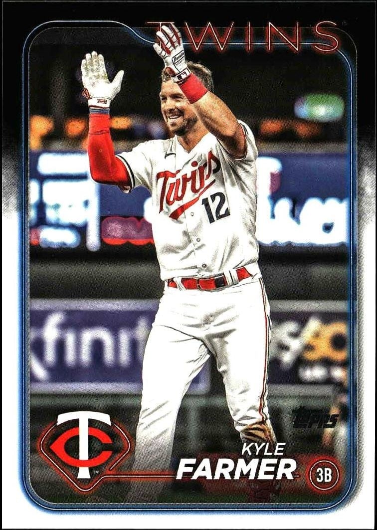 Kyle Farmer 2024 Topps Series 2 #379 Baseball Trading Card - Front 2024 Topps Series 2 Kyle Farmer #379 baseball trading card front
