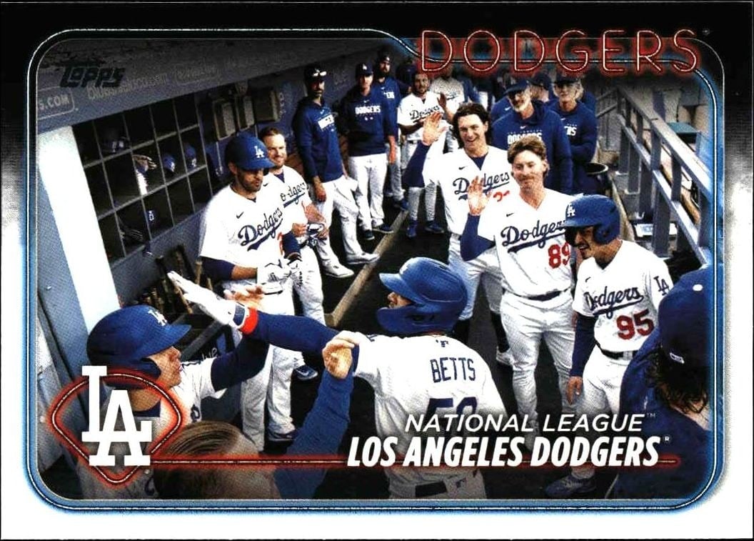 Los Angeles Dodgers 2024 Topps #183 Baseball Trading Card - Front 2024 Topps Los Angeles Dodgers #183 baseball trading card front