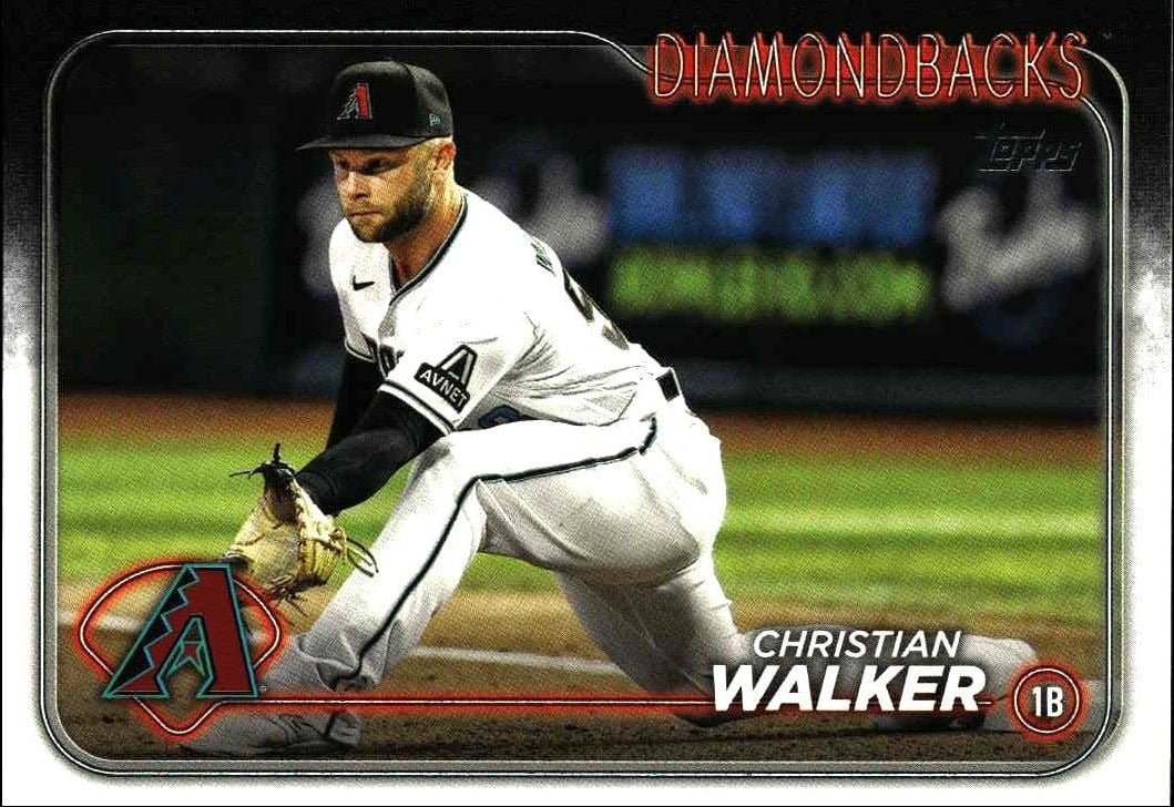 Christian Walker 2024 Topps #63 Baseball Trading Card - Front 2024 Topps Christian Walker #63 baseball trading card front