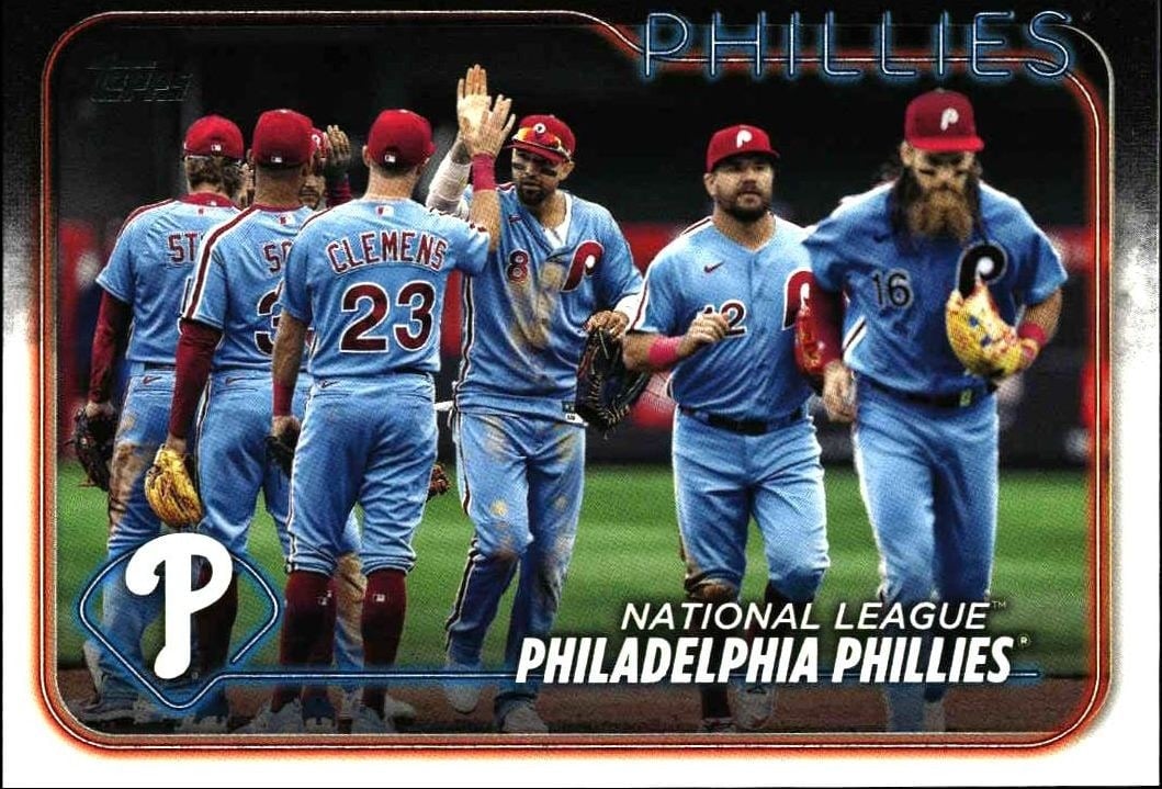 Philadelphia Phillies 2024 Topps #126 Baseball Trading Card - Front 2024 Topps Philadelphia Phillies #126 baseball trading card front