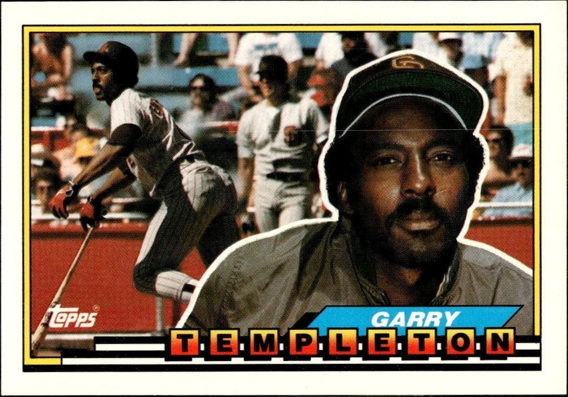 Garry Templeton 1989 Topps Big #328 Baseball Trading Card - Front 1989 Topps Big Garry Templeton #328 baseball trading card front