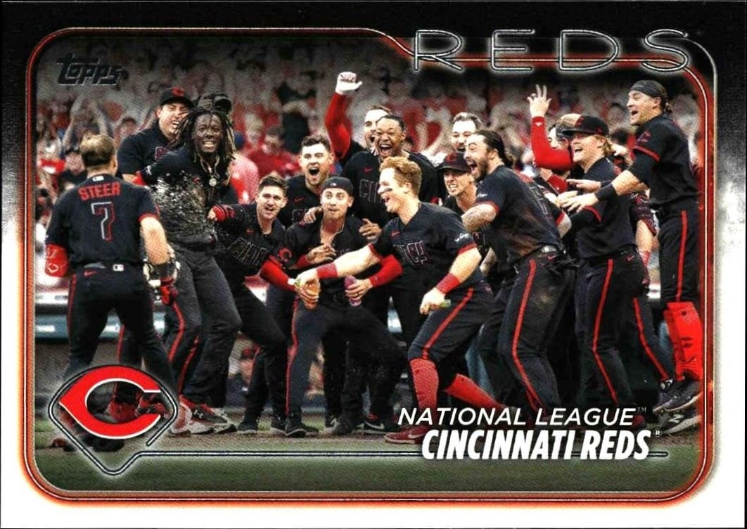 Cincinnati Reds 2024 Topps #238 Baseball Trading Card - Front 2024 Topps Cincinnati Reds #238 baseball trading card front
