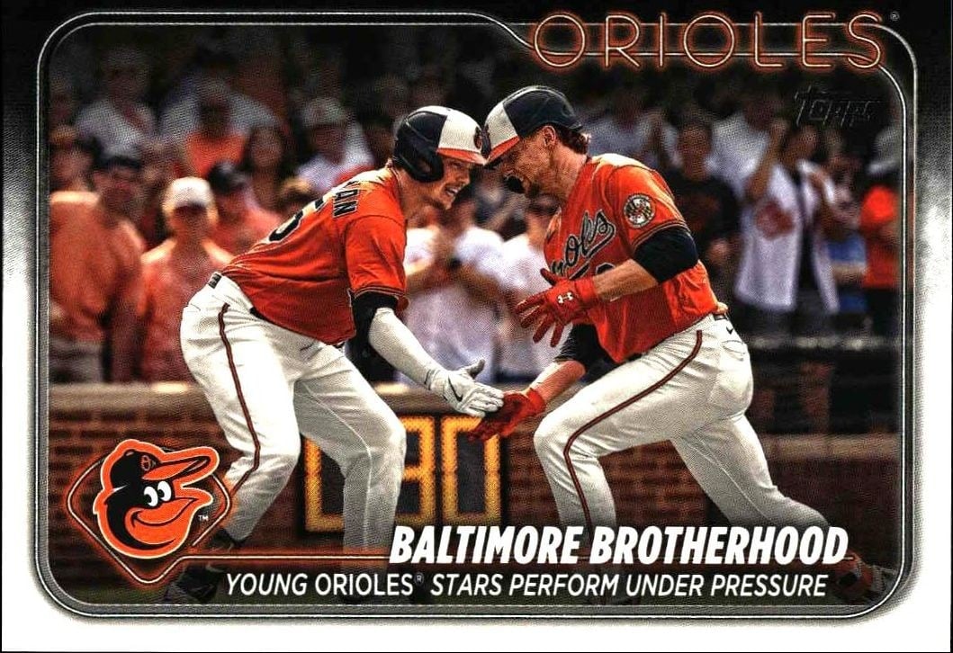 Baltimore Brotherhood 2024 Topps Series 2 #378 Baseball Trading Card - Front 2024 Topps Series 2 Baltimore Brotherhood #378 baseball trading card front