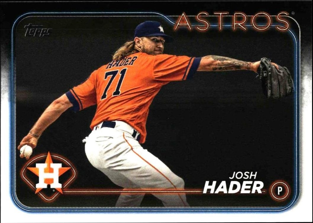 Josh Hader 2024 Topps Series 2 #433 Baseball Trading Card - Front 2024 Topps Series 2 Josh Hader #433 baseball trading card front