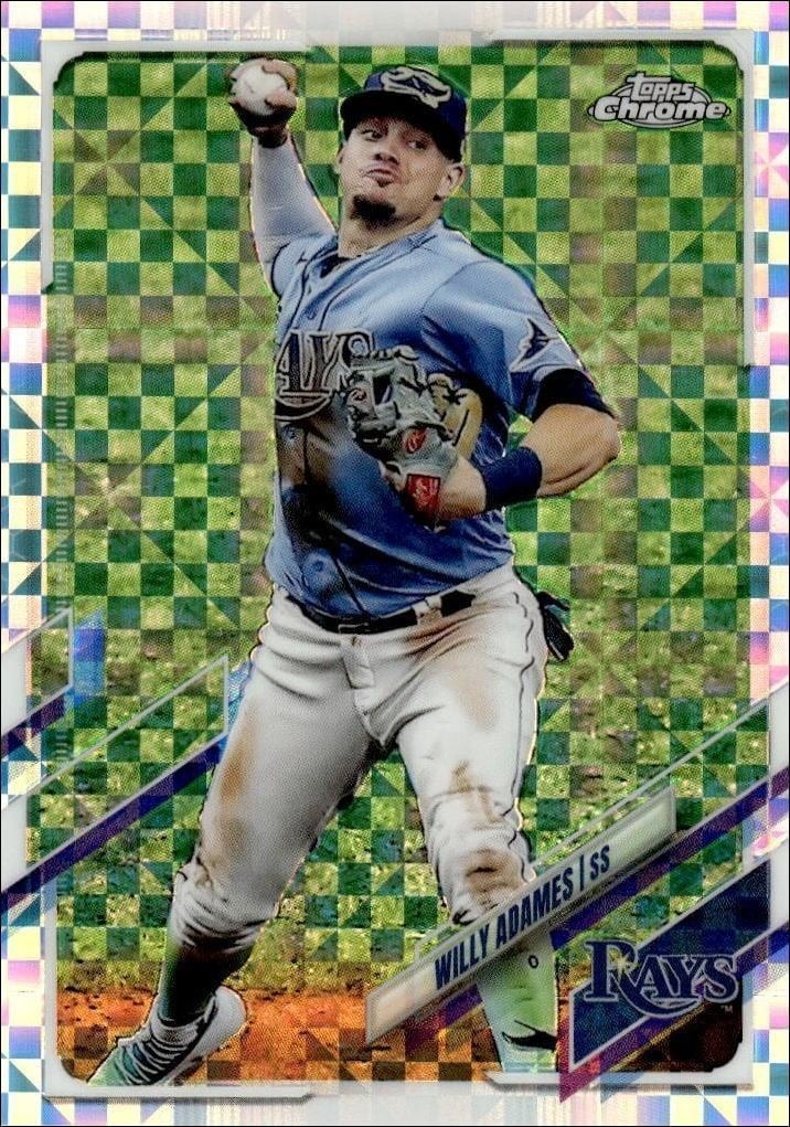 Willy Adames 2021 Topps Chrome #75 Baseball Trading Card - Front 2021 Topps Chrome Willy Adames #75 baseball trading card front