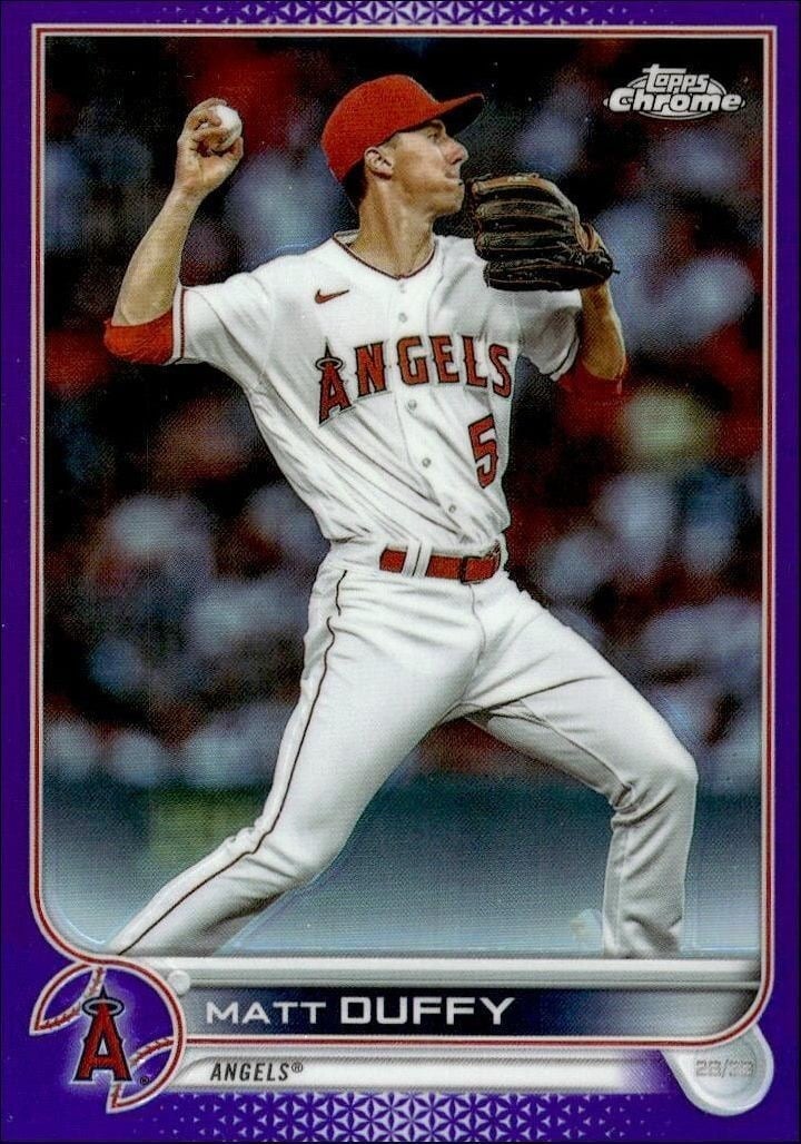 Matt Duffy 2022 Topps Chrome Update #USC73 Baseball Trading Card - Front 2022 Topps Chrome Update Matt Duffy #USC73 baseball trading card front