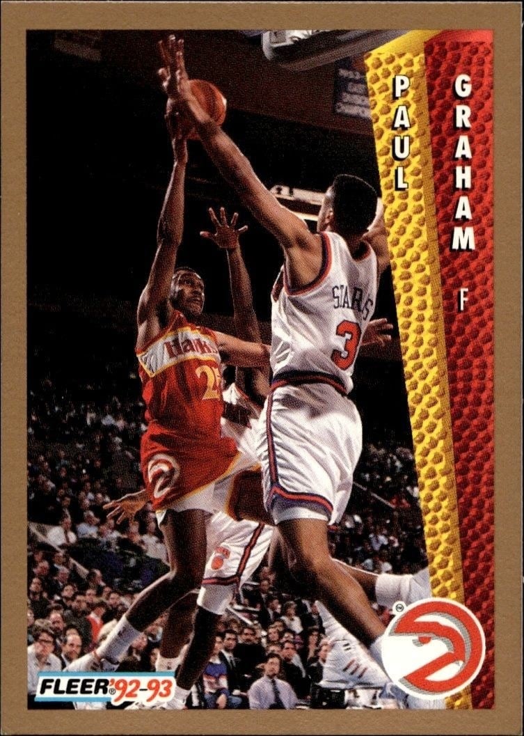 Paul Graham 1992-93 Fleer #3 Basketball Trading Card - Front 1992-93 Fleer Paul Graham #3 basketball trading card front