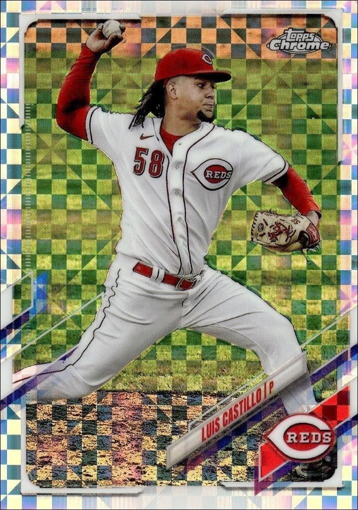 Luis Castillo 2021 Topps Chrome #31 Baseball Trading Card - Front 2021 Topps Chrome Luis Castillo #31 baseball trading card front