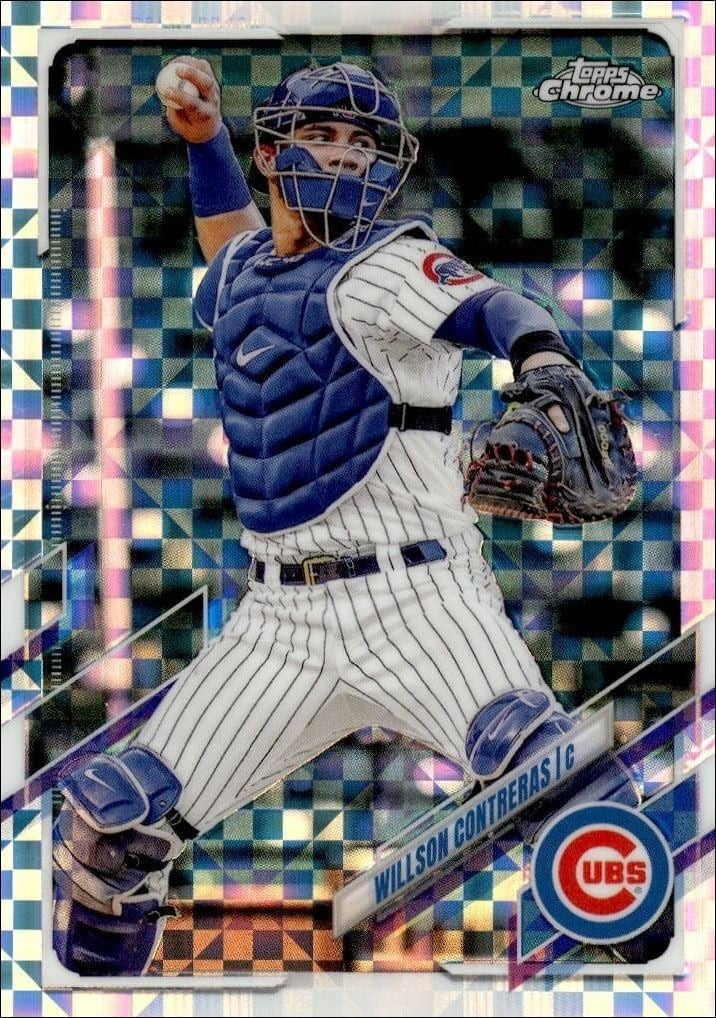 Willson Contreras 2021 Topps Chrome #52 Baseball Trading Card - Front 2021 Topps Chrome Willson Contreras #52 baseball trading card front