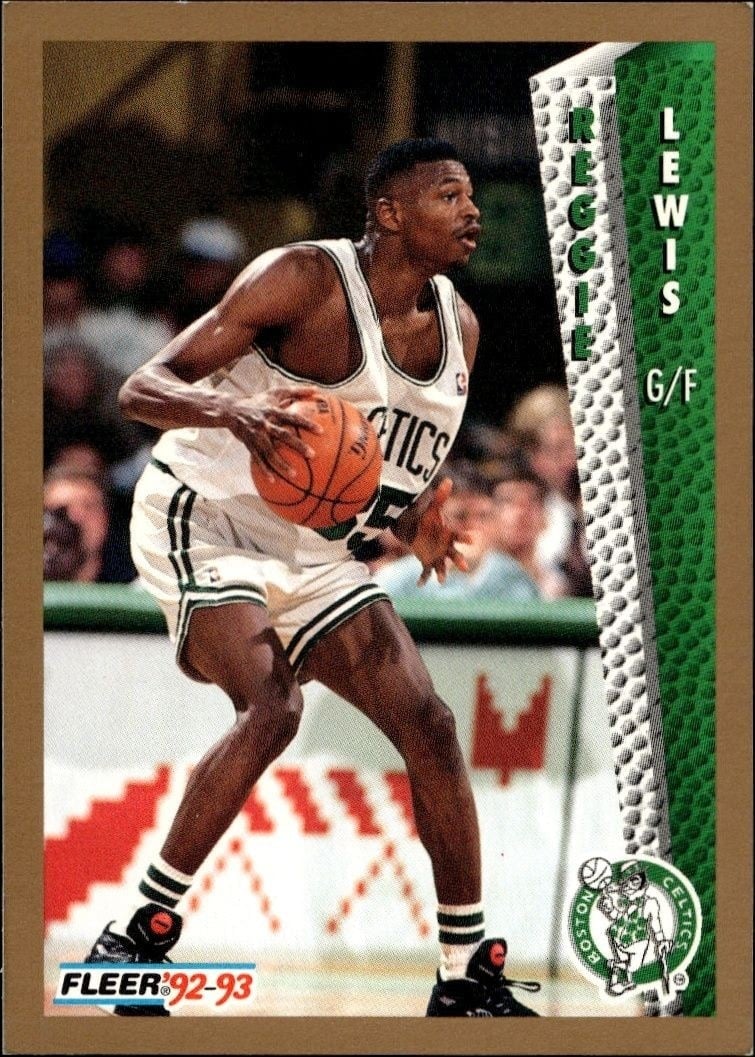 Reggie Lewis 1992-93 Fleer #16 Basketball Trading Card - Front 1992-93 Fleer Reggie Lewis #16 basketball trading card front