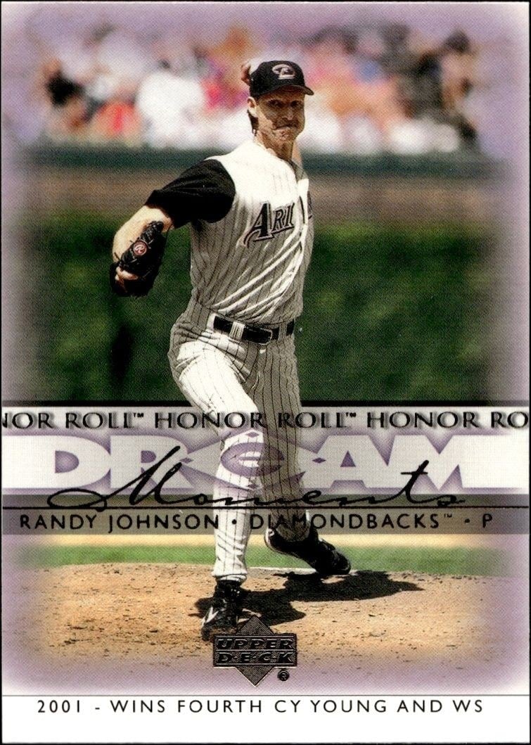 Randy Johnson 2002 Upper Deck Honor Roll #30 Baseball Trading Card - Front 2002 Upper Deck Honor Roll Randy Johnson #30 baseball trading card front