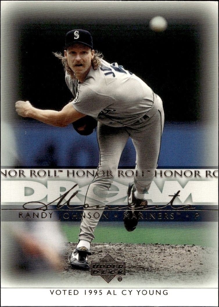Randy Johnson 2002 Upper Deck Honor Roll #28 Baseball Trading Card - Front 2002 Upper Deck Honor Roll Randy Johnson #28 baseball trading card front
