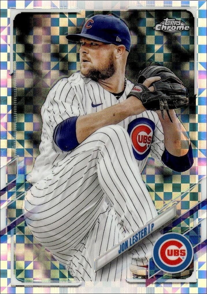 Jon Lester 2021 Topps Chrome #13 Baseball Trading Card - Front 2021 Topps Chrome Jon Lester #13 baseball trading card front