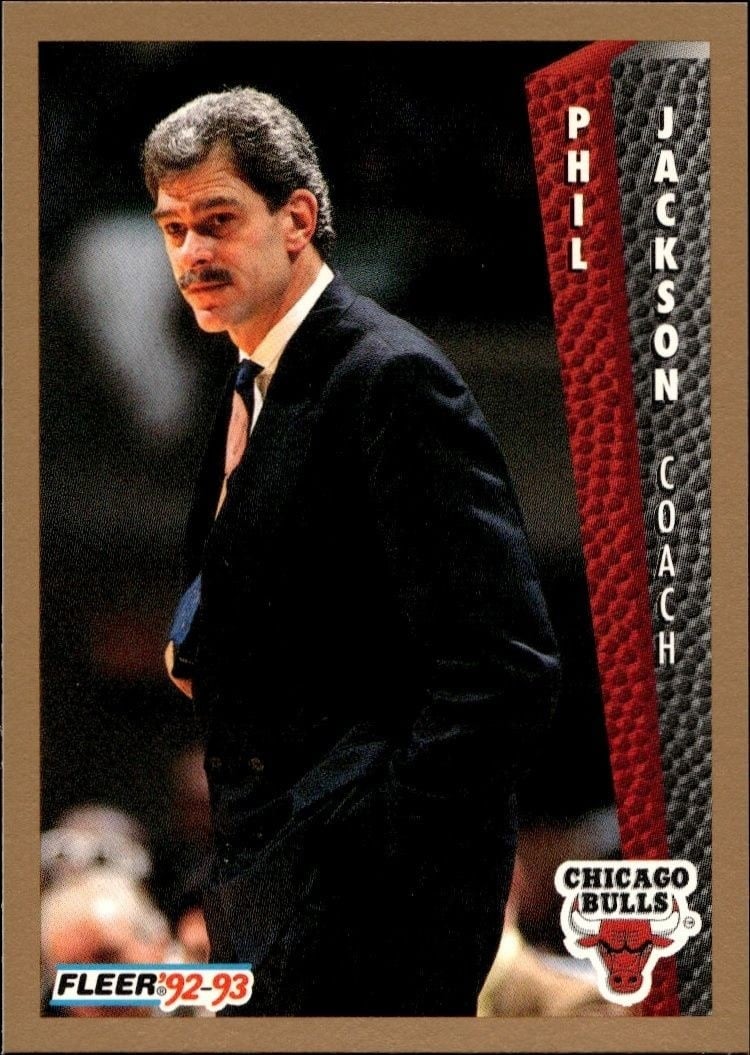 Phil Jackson 1992-93 Fleer #31 Basketball Trading Card - Front 1992-93 Fleer Phil Jackson #31 basketball trading card front