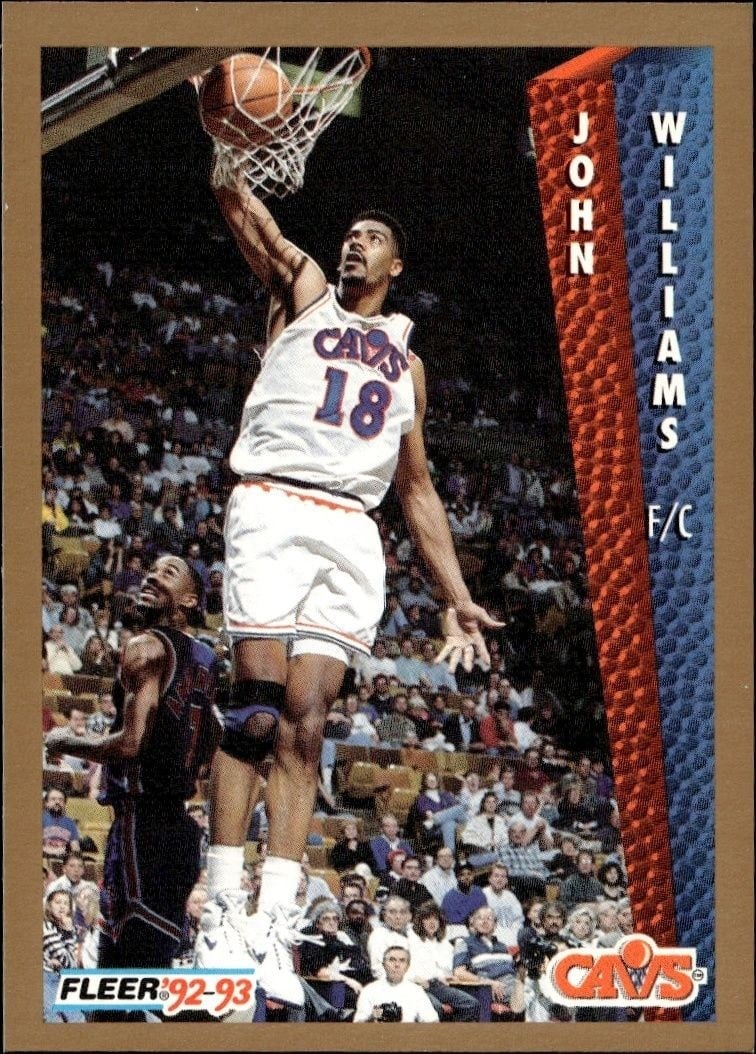 John Williams 1992-93 Fleer #46 Basketball Trading Card - Front 1992-93 Fleer John Williams #46 basketball trading card front