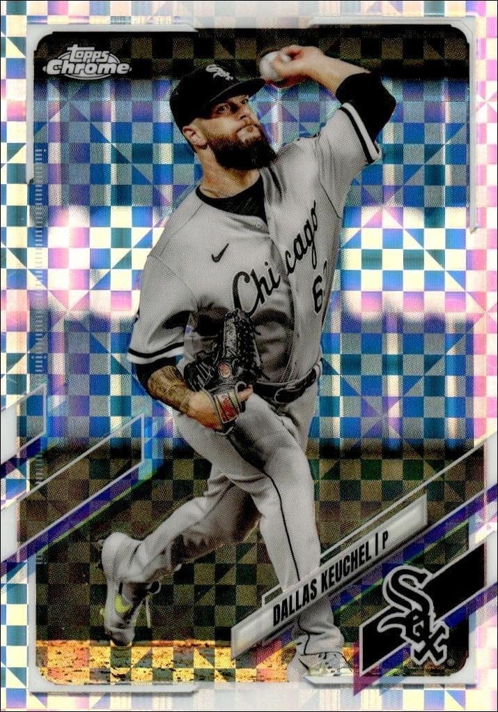 Dallas Keuchel 2021 Topps Chrome #91 Baseball Trading Card - Front 2021 Topps Chrome Dallas Keuchel #91 baseball trading card front