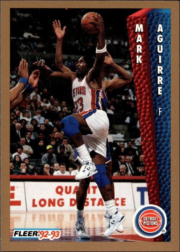 Mark Aguirre 1992-93 Fleer #62 Basketball Trading Card - Front 1992-93 Fleer Mark Aguirre #62 basketball trading card front