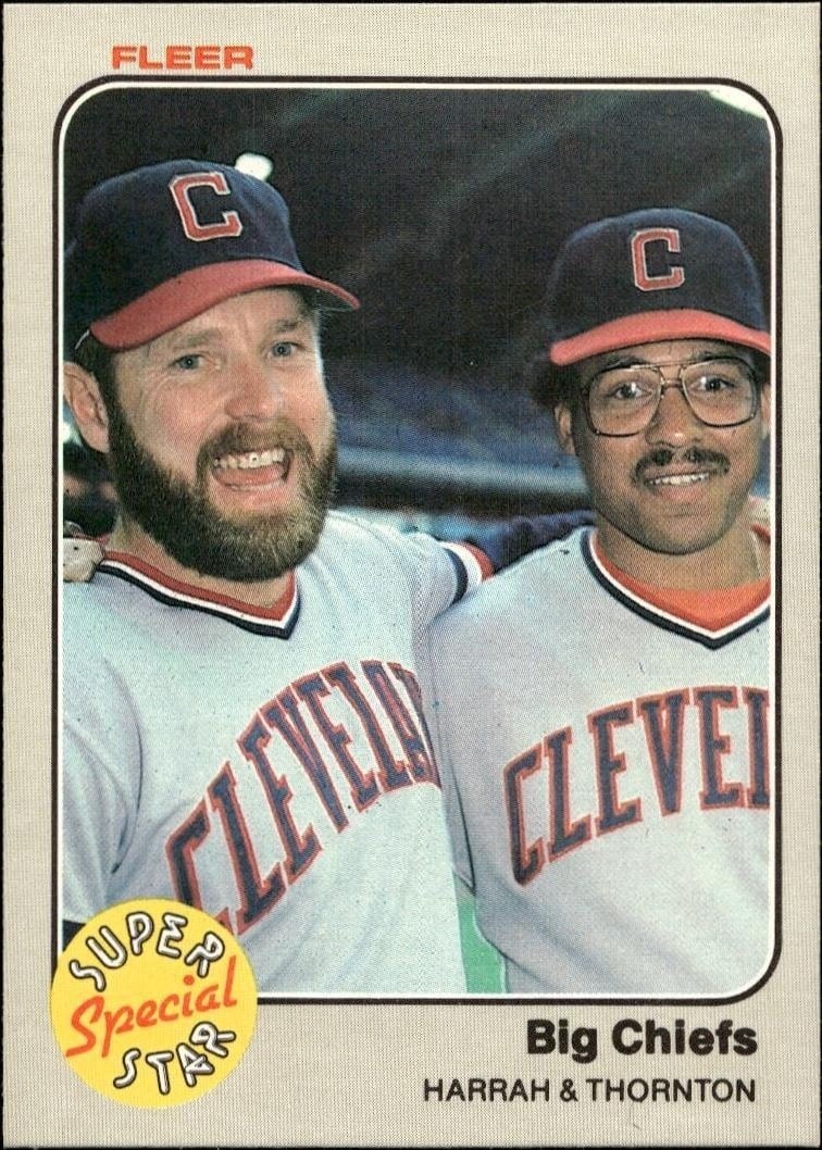 Toby Harrah 1983 Fleer #635 Baseball Trading Card - Front 1983 Fleer Toby Harrah #635 baseball trading card front