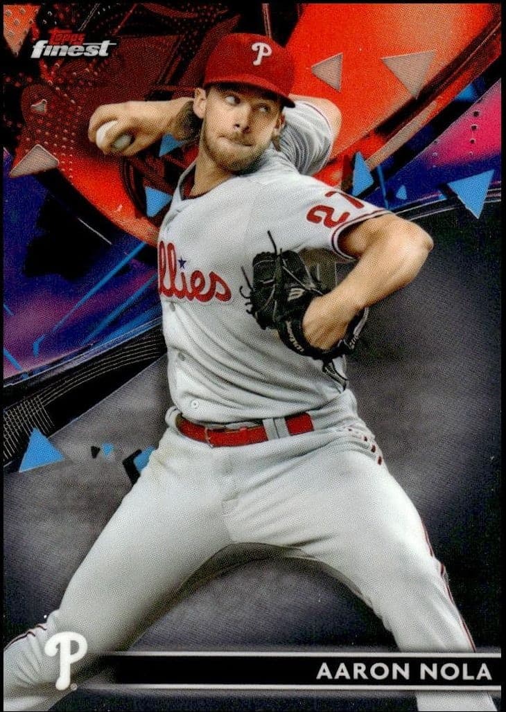 2021 Topps Finest Aaron Nola #76 trading card