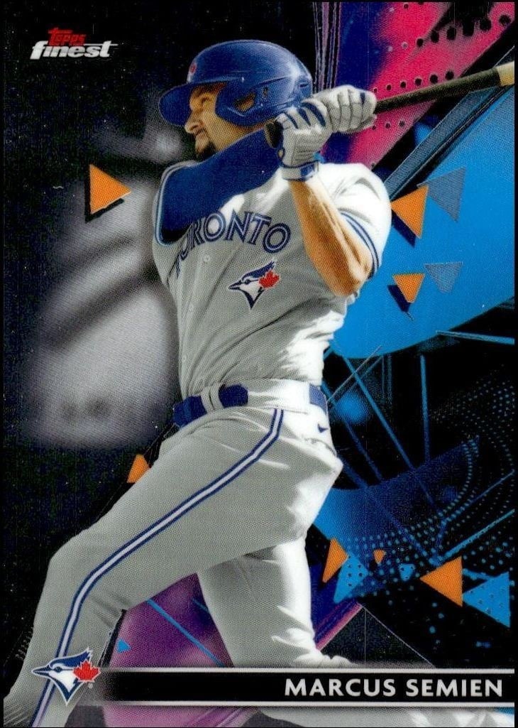 Marcus Semien 2021 Topps Finest #84 Baseball Trading Card - Front 2021 Topps Finest Marcus Semien #84 baseball trading card front