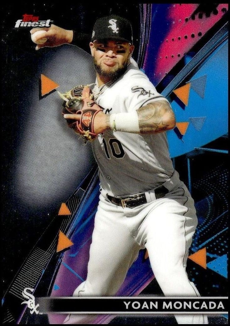 Yoan Moncada 2021 Topps Finest #89 Baseball Trading Card - Front 2021 Topps Finest Yoan Moncada #89 baseball trading card front