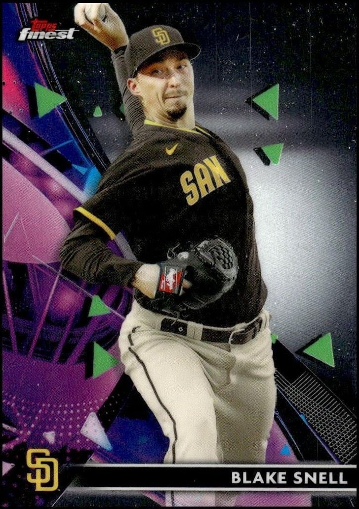 Blake Snell 2021 Topps Finest #13 Baseball Trading Card - Front 2021 Topps Finest Blake Snell #13 baseball trading card front