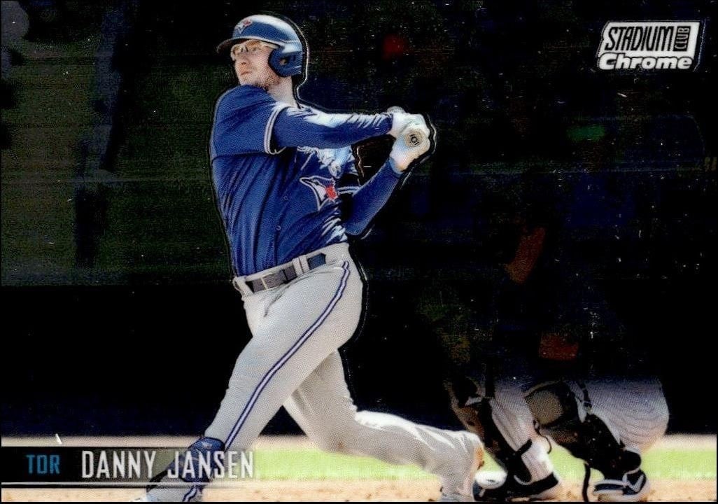 Danny Jansen 2021 Topps Stadium Club Chrome #46 Baseball Trading Card - Front 2021 Topps Stadium Club Chrome Danny Jansen #46 baseball trading card front