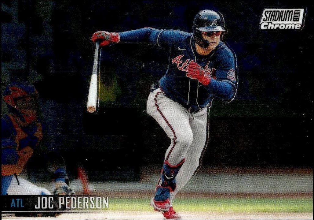 Joc Pederson 2021 Topps Stadium Club Chrome #183 Baseball Trading Card - Front 2021 Topps Stadium Club Chrome Joc Pederson #183 baseball trading card front